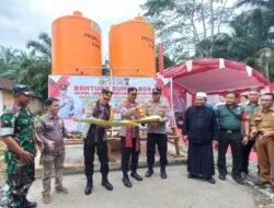 Inisiatif Batalyon Pratisara Wirya 1992: Sumur Bor Desa Sidomulyo Di resmikan Kapolres Kotabaru