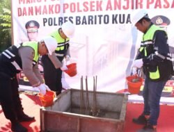Dimulainya Pembangunan Mako Polsek Rantau Badauh dan Anjir Pasar oleh Karo Log Polda Kalsel