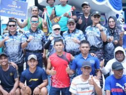 HUT LANAL ke-27, Bupati Kotabaru Hadiri Lomba Dayung Tradisional