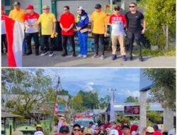 Semarak HUT RI ke-79, Bupati Kotabaru Ikuti Jalan Santai Bersama Warga Desa Hilir Muara