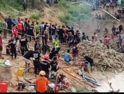 Pencarian Penambang Tradisional Tertimbun Tanah Longsor di Banjarbaru Berlanjut Hingga Malam Hari