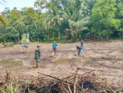 Satgas TMMD ke-123 Bersama Masyarakat Desa Talusi Buka Lahan Seluas 2 Ha
