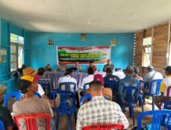 Satgas TMMD ke-123 Bersama Polsek Pemukan Selatan Sosialisasi Kamtibmas dan Bahaya Narkoba