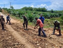 Satgas TMMD ke-123 Kejar Target Sasaran Utama Pengerasan Jalan Desa Talusi