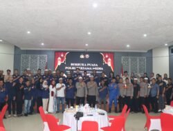 Polres Kotabaru Bersama Wartawan Gelar Buka Bersama, Ikuti Zoom Dengan Mabes Polri