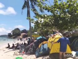 Pantai Teluk Tamiang Ramai Dikunjungi Wisatawan di H+4 Lebaran
