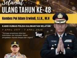 Kapolres Kotabaru Ucapkan Selamat Ulang Tahun untuk Kombes Pol Adam