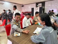 Sambut Hari Bhayangkara ke-79,  Polres Kotabaru Bersama Bhayangkari Gelar Bakti Kesehatan