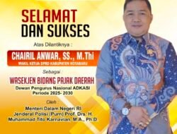 Anggota DPRD Kotabaru Chairil Anwar Resmi Dilantik Sebagai Wasekjen Bidang Pajak Periode 2025-2030
