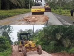 PT Kodeco Agro Jaya Mandiri 2 Perbaiki Jalan Rusak di Teluk Kepayang Melalui Program CSR