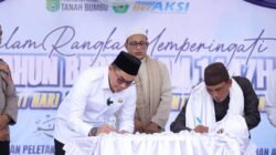 BerAKSI untuk Pendidikan: Bupati Andi Rudi Latif Teken MoU Beasiswa Santri di Ponpes Al-Istiqamah Tanbu