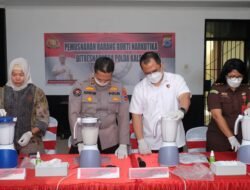 Ditresnarkoba Polda Kalsel Musnahkan Sabu Senilai Miliaran Rupiah