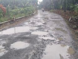 Warga Desa Karang Payau Keluhkan Jalan Kabupaten Yang Rusak Parah Tak Kunjung Diperbaiki