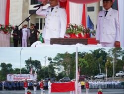 Pemkab Kotabaru Gelar Upacara Penurunan Bendera Peringatan HUT ke-80 Kemerdekaan RI
