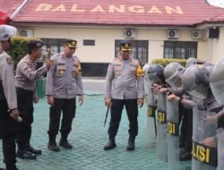 Polres Balangan Gelar Latihan Pengamanan, Antisipasi Gangguan Kamtibmas Nasional