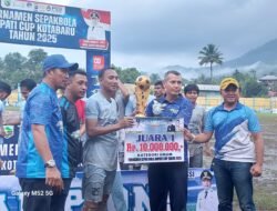 Bupati Kotabaru Resmi Tutup Turnamen Sepak Bola Bupati Cup 2025