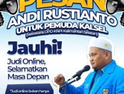 Andi Rustianto, Sekjen KNPI Kalsel Himbau Pemuda Jauhi Judi Online