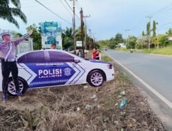 Inovasi Unik Sat Lantas Polres Tanah Laut Tekan Laka Lantas dengan Replika Polisi