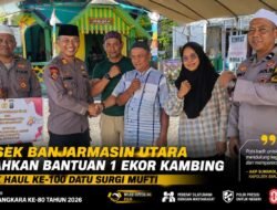 Jelang Haul Akbar ke-100 Datu Surgi Mufti, Polsek Banjarmasin Utara Salurkan Bantuan Hewan Kurban