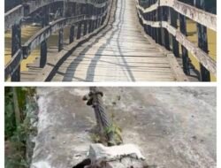 Terancam Roboh! Jembatan Gantung Karang Payau Ditutup Total, Warga Terpaksa Putar Jauh